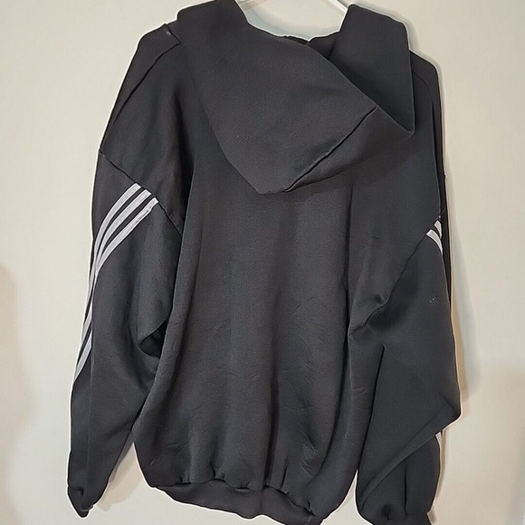 VTG 90's EUC Adidas Hoodie Mens Large Must‎ Have 3 Stripes Full Zip Sweatshirt - Picture 8 of 13